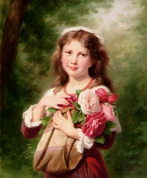 Fritz Zuber-Buhler : Portrait of a Young Girl